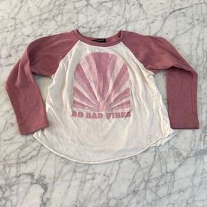 Tiny Whales Shell No Bad Vibes LS Sz 7